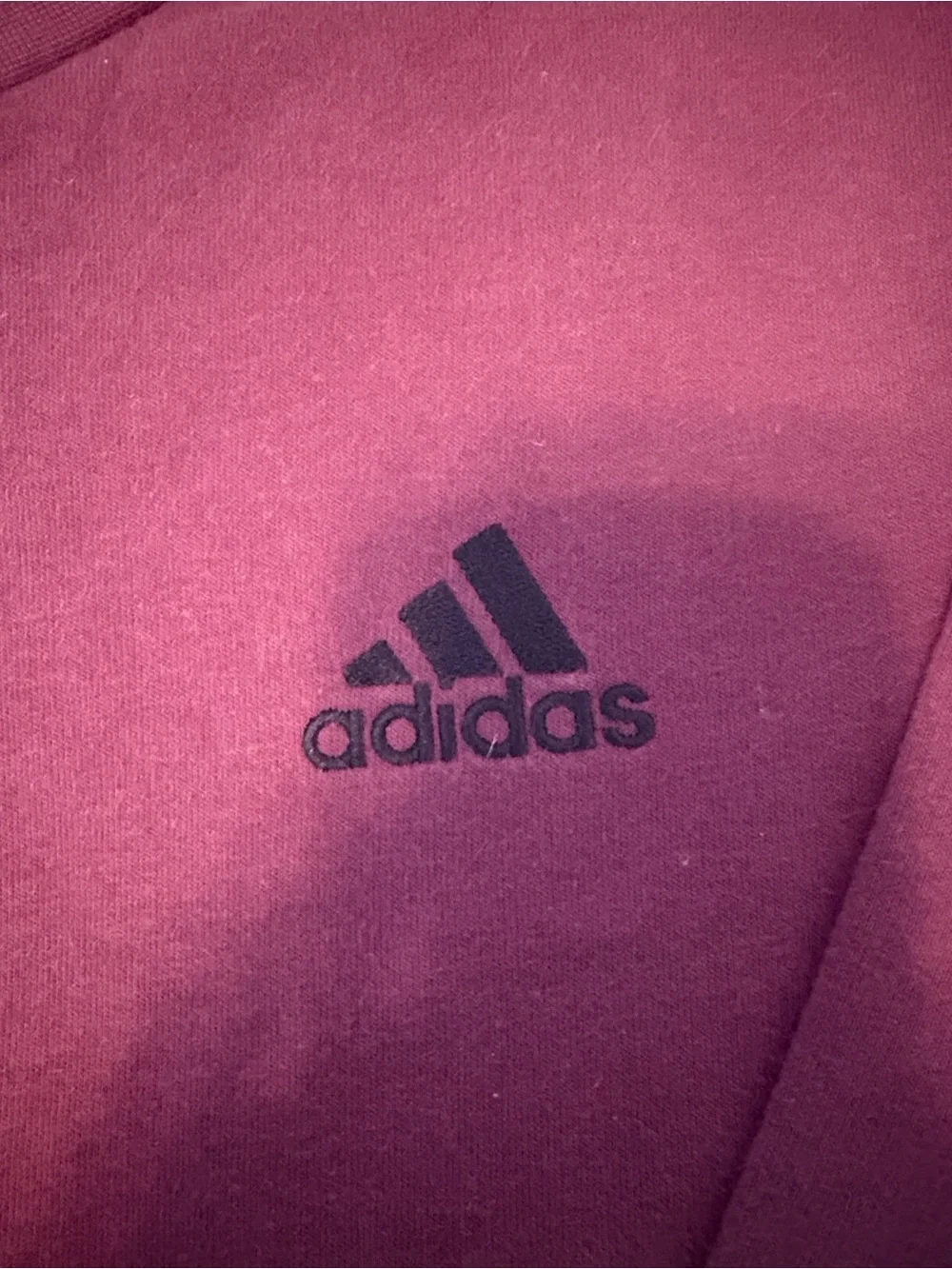 adidas Men's Crewneck Sweatshirt - Burgundy with Black Logo